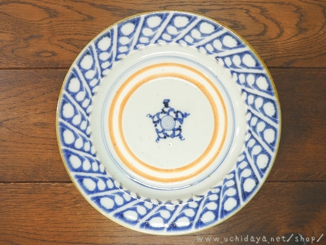 砥部焼　中田窯　7寸リム皿　すずらんB